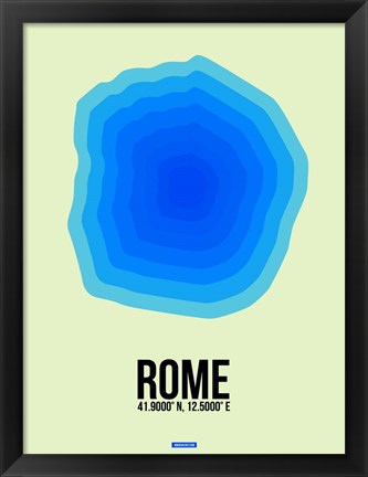 Framed Rome Radiant Map 1 Print