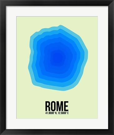 Framed Rome Radiant Map 1 Print