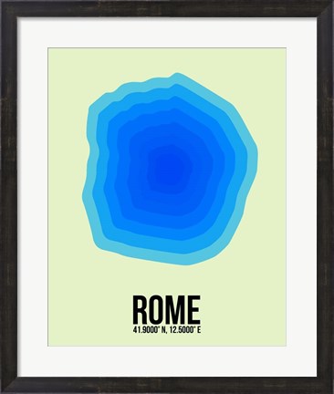 Framed Rome Radiant Map 1 Print