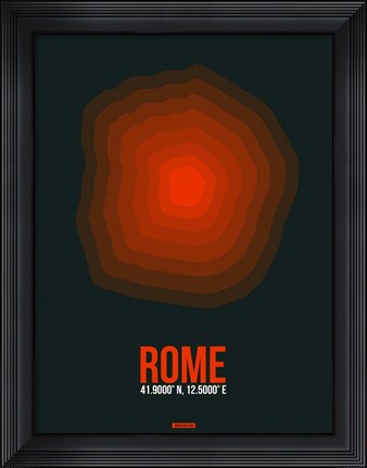 Framed Rome Radiant Map 2 Print