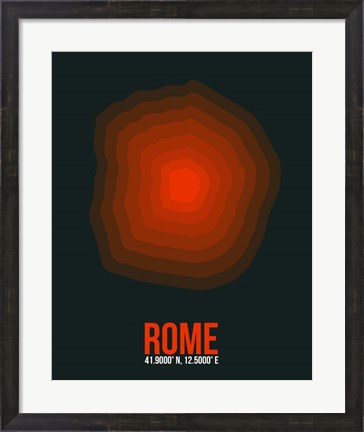 Framed Rome Radiant Map 2 Print