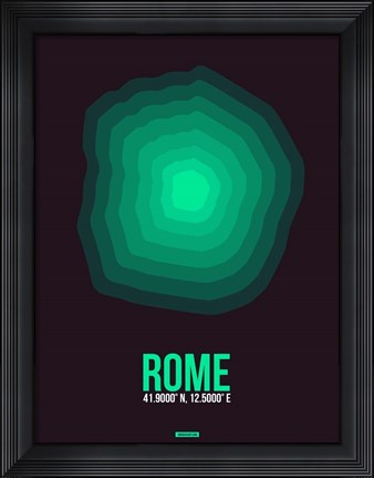 Framed Rome Radiant Map 3 Print