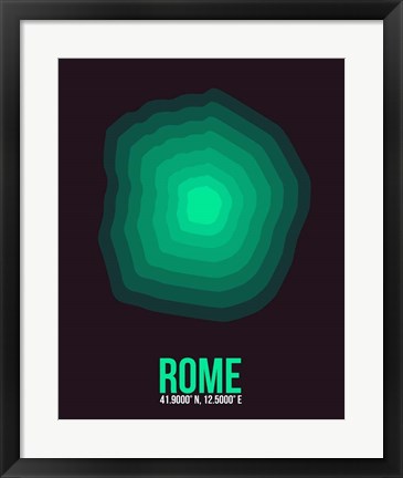 Framed Rome Radiant Map 3 Print