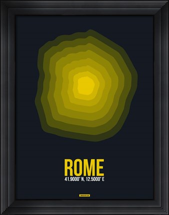 Framed Rome Radiant Map 4 Print
