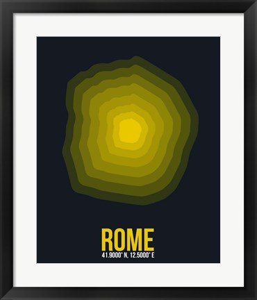 Framed Rome Radiant Map 4 Print