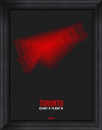 Framed Toronto Radiant Map 1 Print