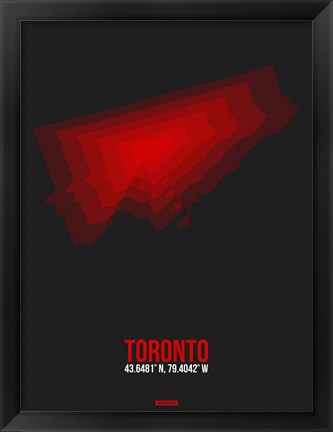 Framed Toronto Radiant Map 1 Print