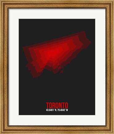 Framed Toronto Radiant Map 1 Print