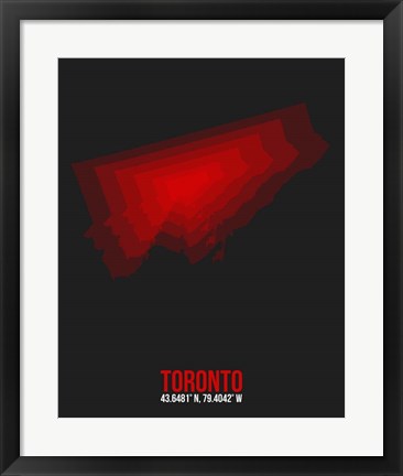 Framed Toronto Radiant Map 1 Print