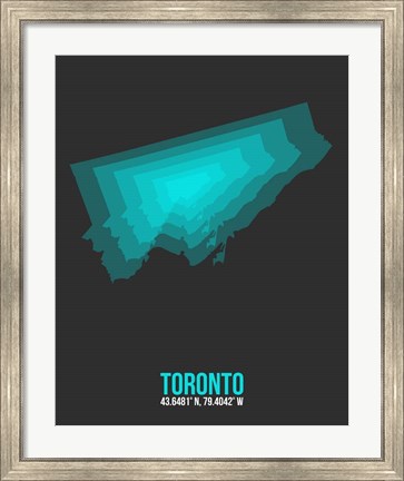 Framed Toronto Radiant Map 2 Print