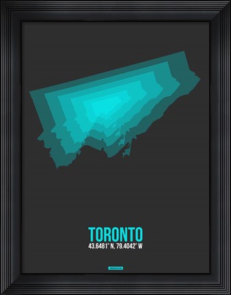 Framed Toronto Radiant Map 2 Print