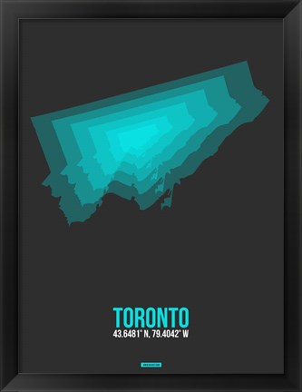 Framed Toronto Radiant Map 2 Print