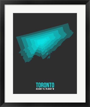 Framed Toronto Radiant Map 2 Print