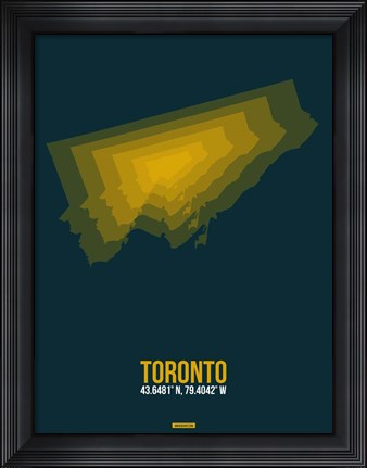 Framed Toronto Radiant Map 3 Print