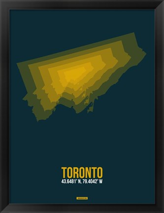 Framed Toronto Radiant Map 3 Print