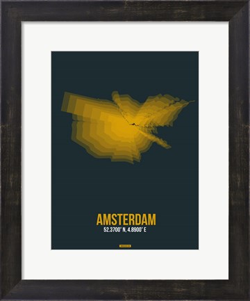 Framed Amsterdam Radiant Map 3 Print