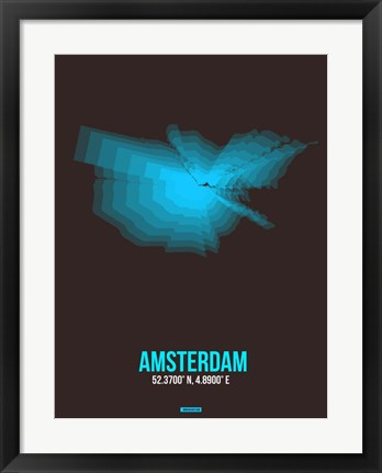 Framed Amsterdam Radiant Map 4 Print