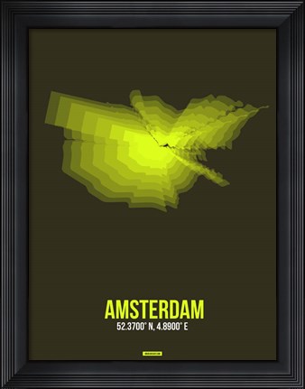 Framed Amsterdam Radiant Map 5 Print