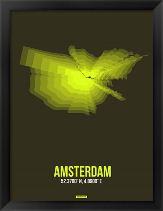 Framed Amsterdam Radiant Map 5 Print