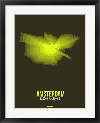 Framed Amsterdam Radiant Map 5 Print