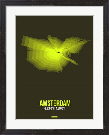 Framed Amsterdam Radiant Map 5 Print