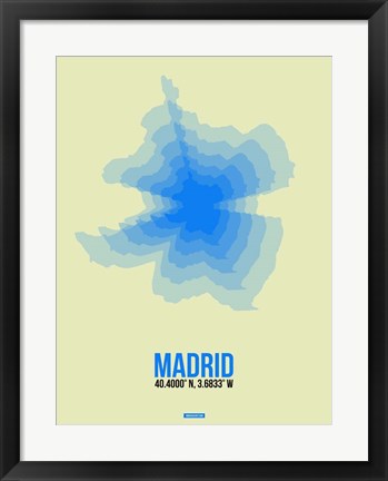 Framed Madrid Radiant Map 1 Print