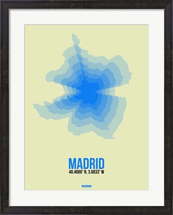 Framed Madrid Radiant Map 1 Print