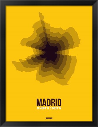 Framed Madrid Radiant Map 3 Print