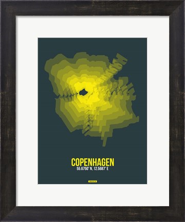 Framed Copenhagen Radiant Map 1 Print