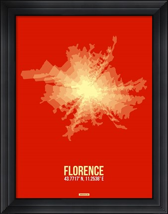 Framed Florence Radiant Map 1 Print