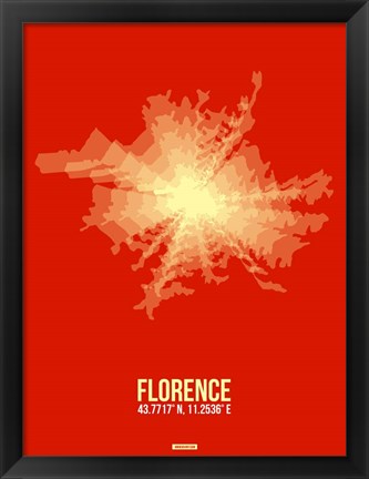 Framed Florence Radiant Map 1 Print