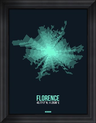 Framed Florence Radiant Map 2 Print