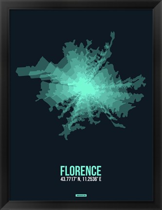 Framed Florence Radiant Map 2 Print