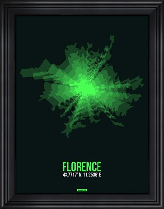 Framed Florence Radiant Map 3 Print