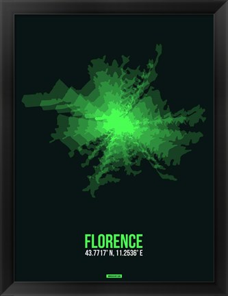 Framed Florence Radiant Map 3 Print