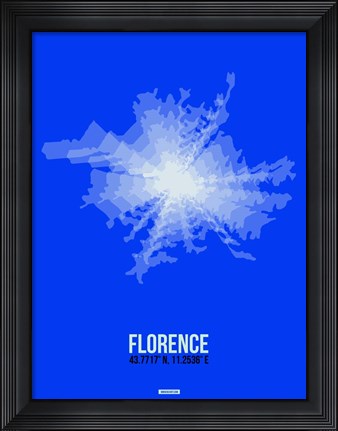 Framed Florence Radiant Map 4 Print