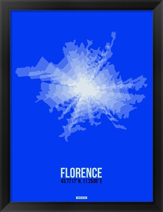 Framed Florence Radiant Map 4 Print