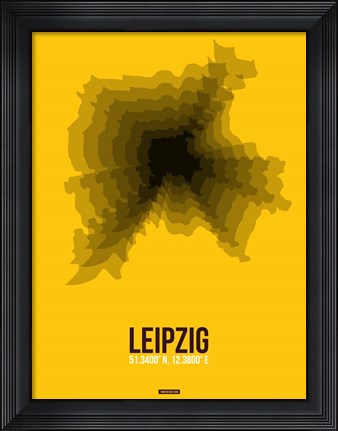 Framed Leipzig Radiant Map 1 Print