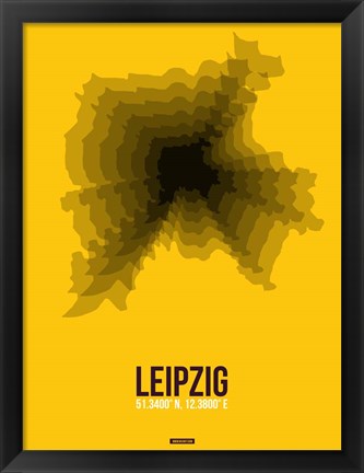 Framed Leipzig Radiant Map 1 Print