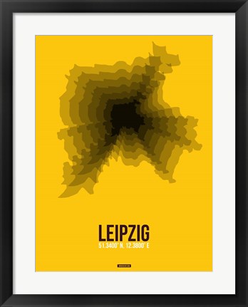 Framed Leipzig Radiant Map 1 Print