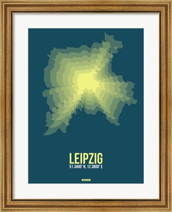 Framed Leipzig Radiant Map 3 Print