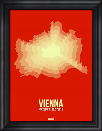Framed Vienna Radiant Map 1 Print