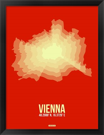 Framed Vienna Radiant Map 1 Print