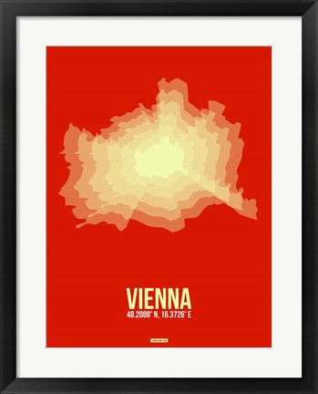 Framed Vienna Radiant Map 1 Print