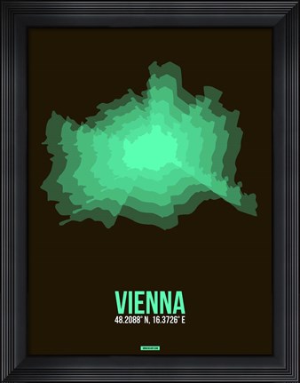 Framed Vienna Radiant Map 2 Print