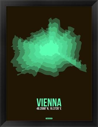 Framed Vienna Radiant Map 2 Print