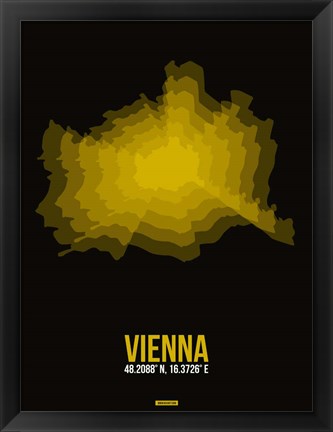 Framed Vienna Radiant Map 4 Print