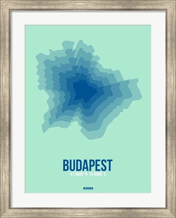 Framed Budapest Radiant Map 5 Print