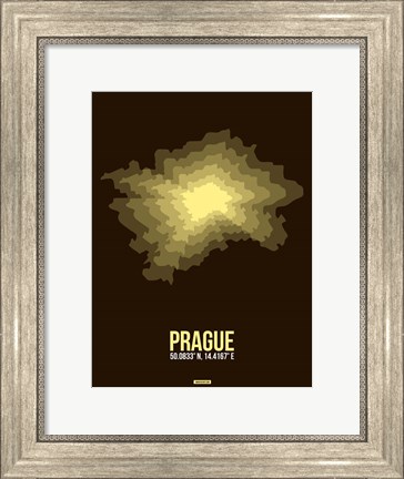 Framed Prague Radiant Map 1 Print