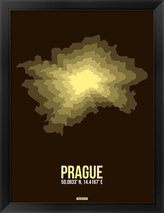 Framed Prague Radiant Map 1 Print